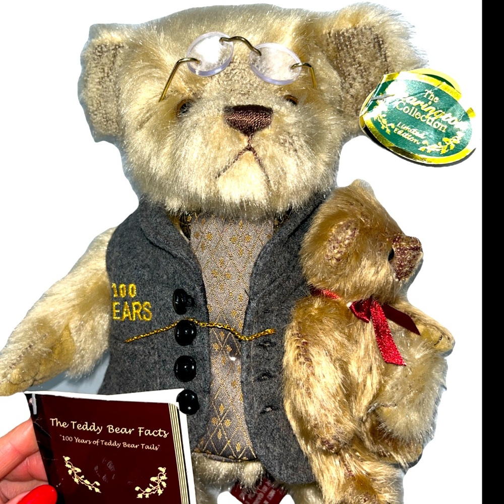 Ted E Bearington 100 Years BEAR & Baby Faux Mohair 1902-2002 Limited Edition new
